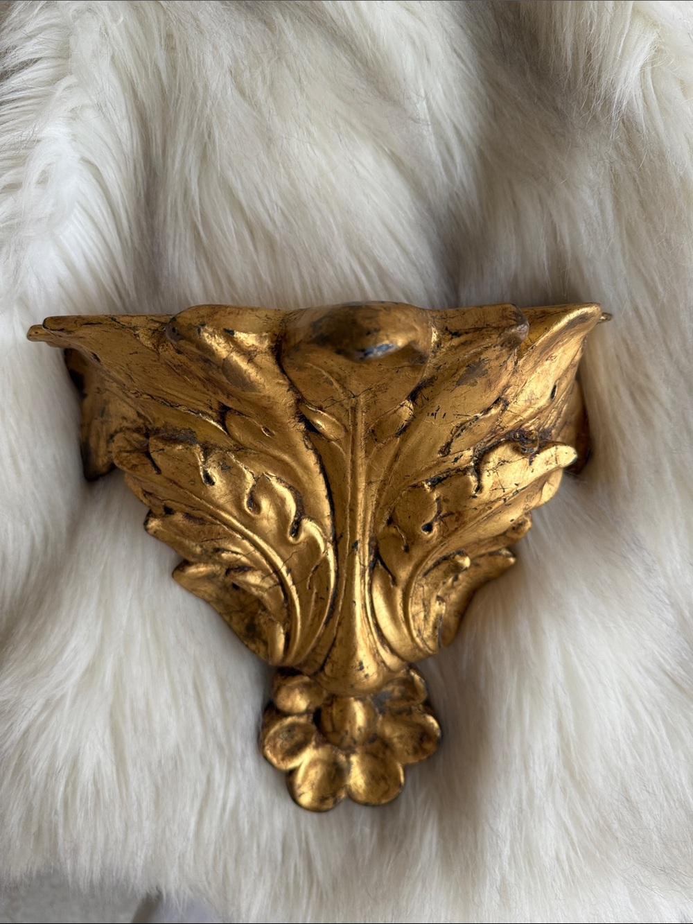 Vintage Ethan Allen Home Interiors Gold Gilded Ornate Corbel Shelf Decor - Picture 8 of 8